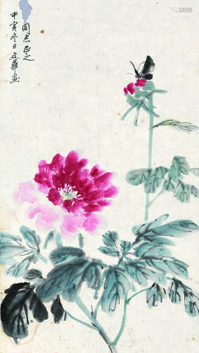 胡郯卿（1875～1923） 虎 屏轴 设色纸本