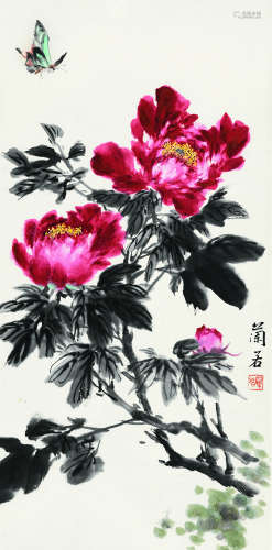 王兰若（1911～2015） 牡丹 立轴 设色纸本