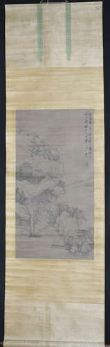 Chinese Ink/Color Scroll Painting, signed