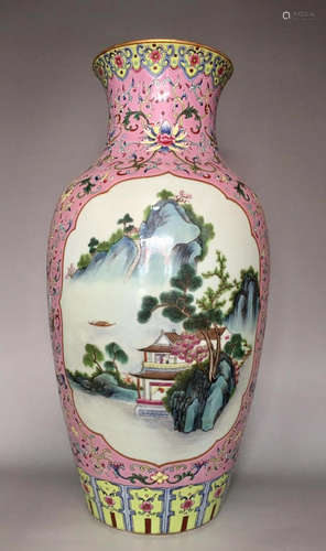 Chinese Famille Rose Porcelain Vase