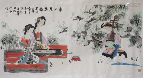 Feng, Yuan. Chinese painting of female figure