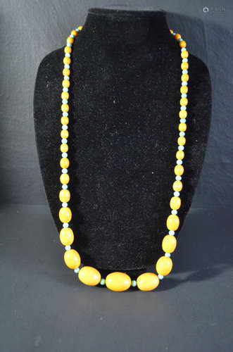 Chinese butterscotch amber necklace