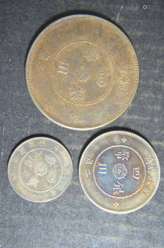 3 Of  Chinese silver coin