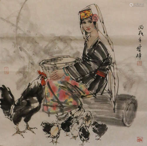 Li, BaoFeng. color painting of figure