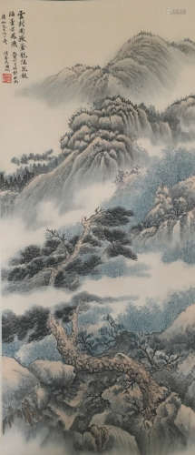 Wu, HuFan. water color painting of landscape