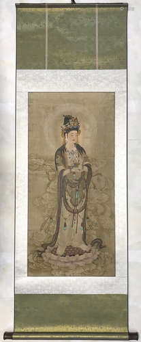 Chinese water color painting of GuanYin