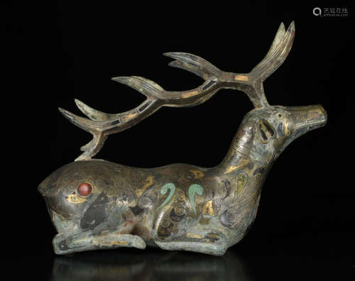 Chinese Deer Archaic Bronze