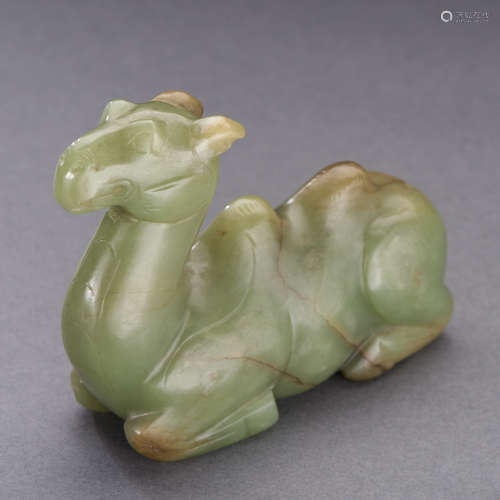 A YELLOW JADE CAMEL