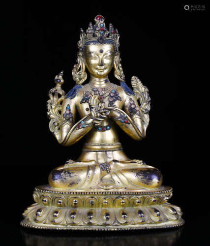 Chinese Gilt Bronze Buddha