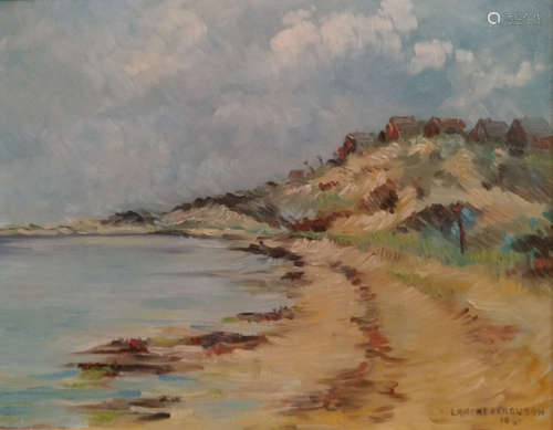 Oil On Canvas of beach signed Lamount Ferguson