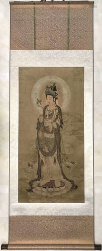 Chinese water color painting of GuanYin