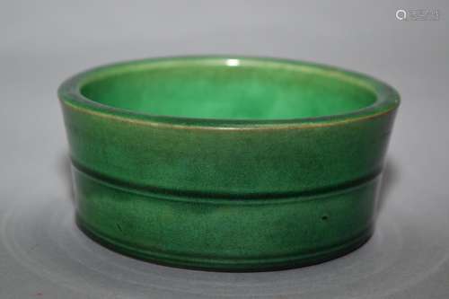 Qing Chinese Lake Green Glaze Brush Washer