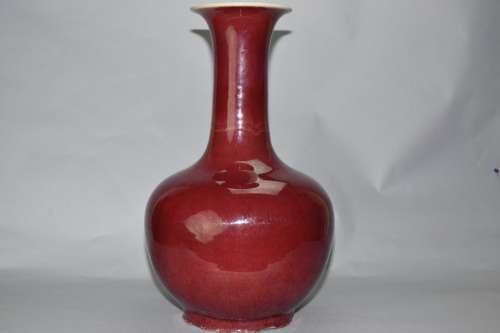 Large 19-20th C. Chinese Flambe Glaze Vase