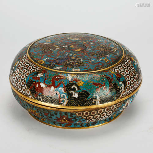 CHINESE CLOISONNE ENAMEL COVER BOX