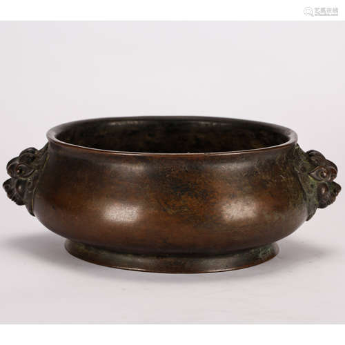 CHINESE BRONZE FOOLION CENSER