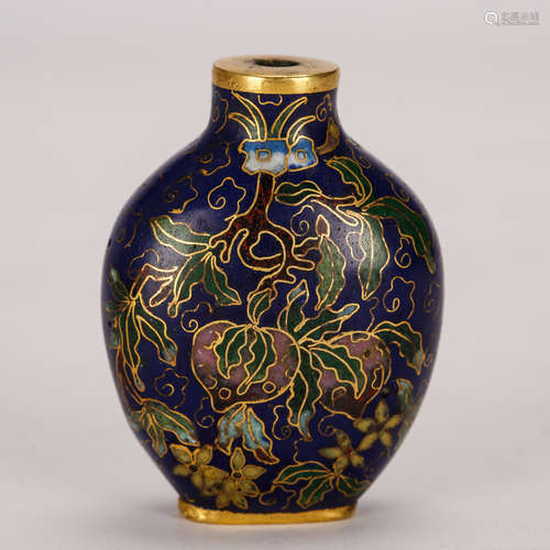 CHINESE CLOISONNE ENAMEL SNUFF BOTTLE