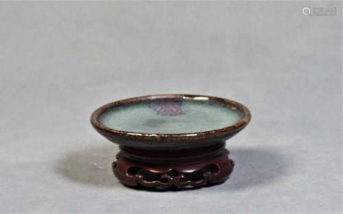 A Porcelain Pen smooth Plate - Qing Dynasty