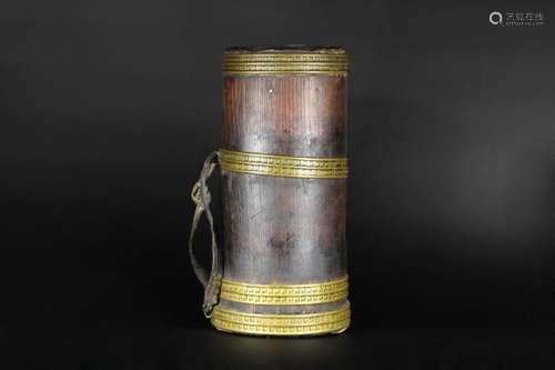 A Tibetan Wine Container - Qing Dynasty