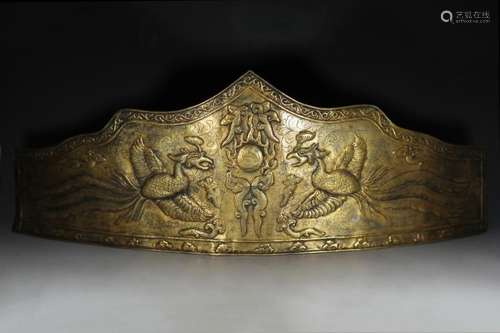 A GILT-SILVER CROWN LIAO DYNASTY