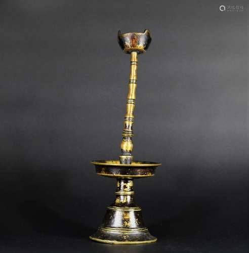 A Tibetan Oil Lamp - Qing Dyansty