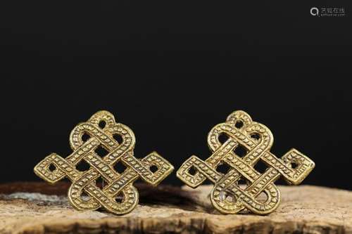 A Pair of Tibetan Knot - Qing Dynasty