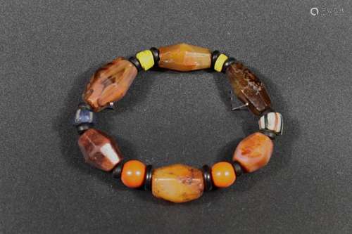 A Color Glazed Hand Bead - Liao and Jin Dynsaty