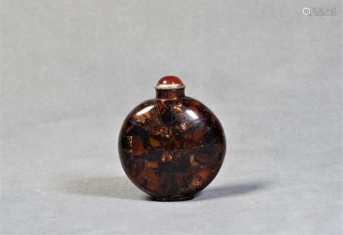 An Amber of Snuff Bottle - Qing Dynasty