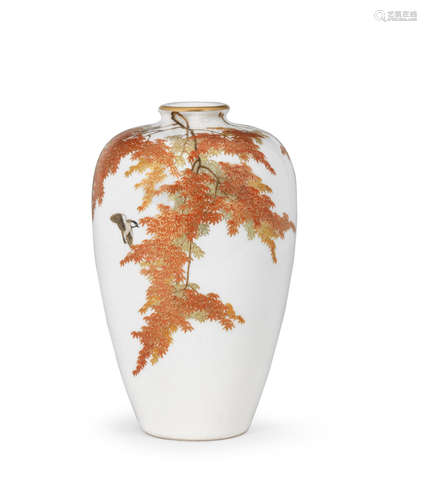 By Yabu Meizan (1853-1934), Meiji era (1868-1912), late 19th/early 20th century An ovoid satsuma vase