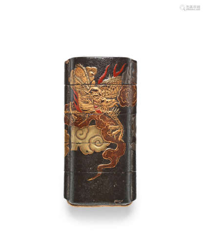 Edo period (1615-1868), 17th and 18th century Four lacquer inro