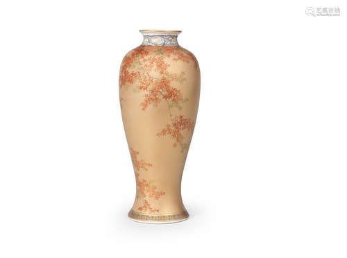 By Kinkozan, Meiji era (1868-1912), late 19th/early 20th century A small slender Satsuma vase