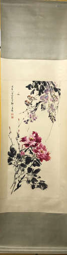 WANG XUETAO      PAINTING OF FLOWER AND BIRDS