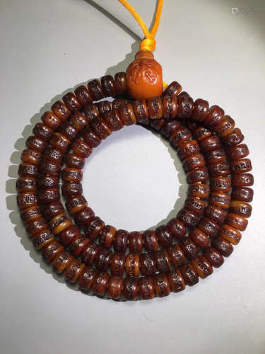 A STRING OF TIBETAN PRAYER BEADS