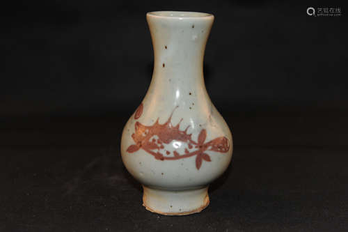 Chinese underglaze red porcelain vase.