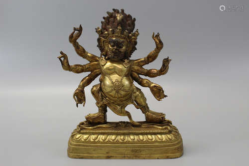 Chinese gilt bronze figure.