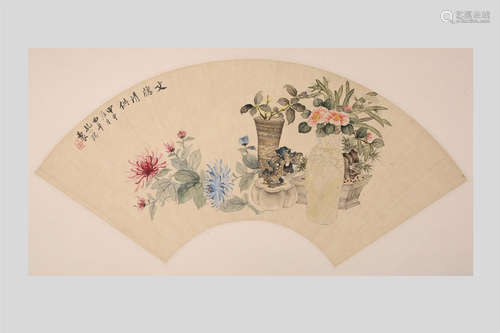 Chinese water color painting on paper, attributed to