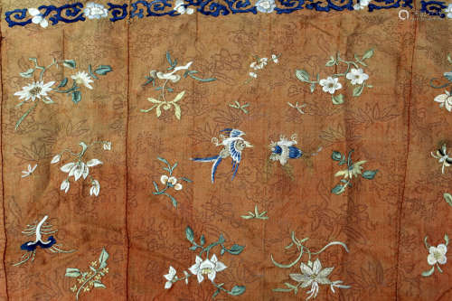 Two Chinese embroidery pieces.