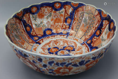 Japanese porcelain punch bowl.