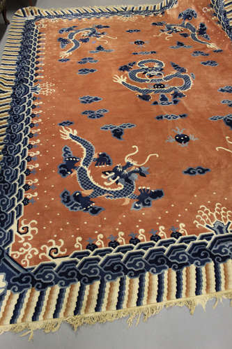 Chinese imperial style room size carpet with dragon