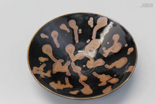 Chinese black glaze Ding Ware porcelain bowl.