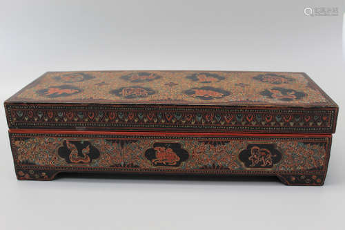 Vintage Burmese lacquer box.