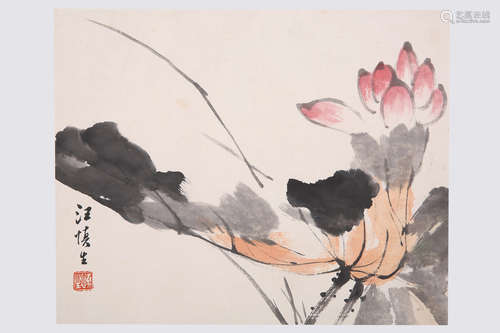 Chinese water color painting on paper, attributed to