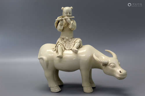 Chinese Blanc De Chine Porcelain Water buffalo