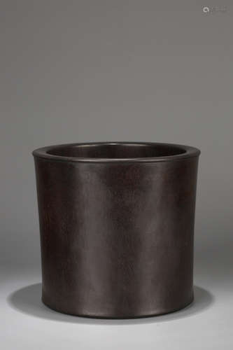 Chinese Zitan brush pot.