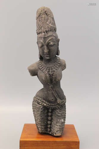 Indian sandstone Buddha statue.