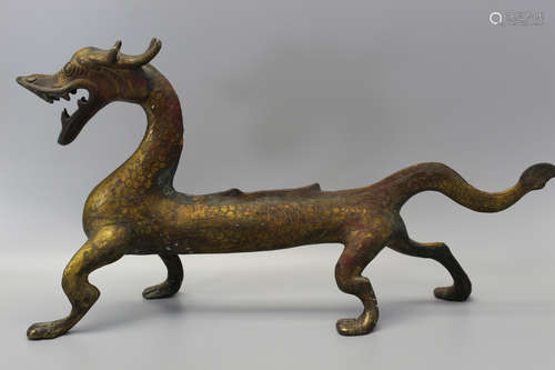 Chinese gilted bronze dragon.