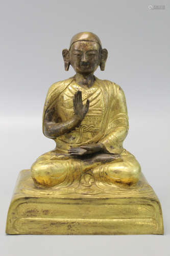 Chinese gilt bronze figure.