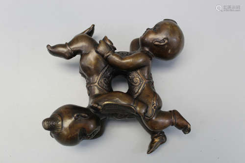 Bronze paper weight.