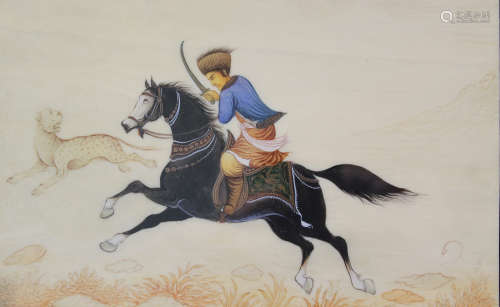 Hunting, Indian painting.