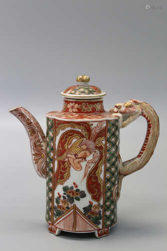 Japanese Satsuma teapot.  Provenance Virginia estate.