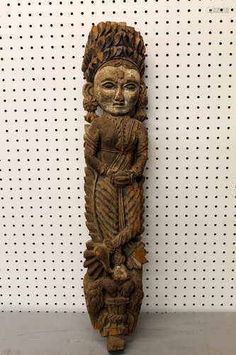 Cambodian wood statue.